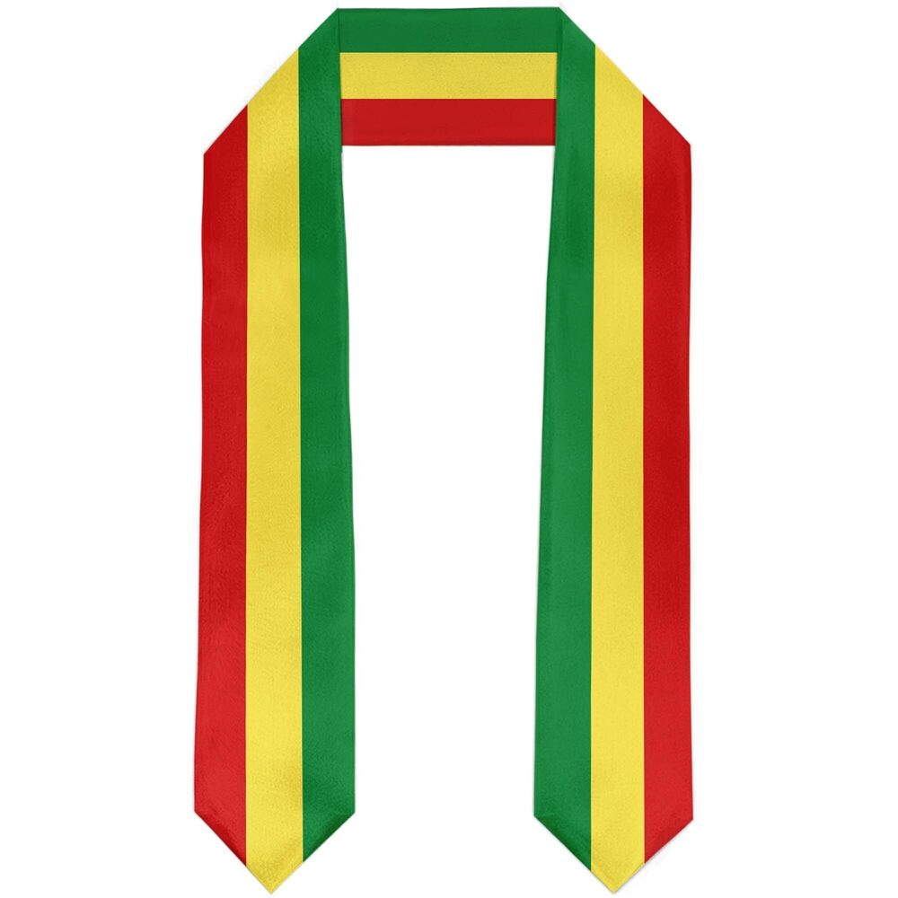 9761 Mali Flag Graduation Stole Satin Sash Scarf for Study Aboard